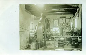 Generator: Edwardian Fly-Wheel Mill Steam Engine to Electric Generator