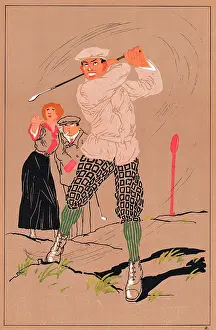 Swipe: Edwardian golfer and observers