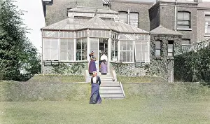 Battersby: Edwardian group coming into garden