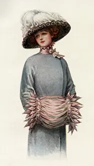 Ralston: Edwardian lady with muff designed by Mrs Ralston