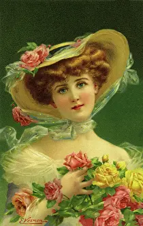 Norah: Edwardian lady with roses