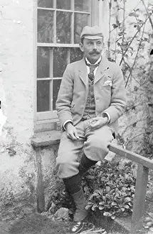 Spotty: Edwardian man on a window ledge, Mid Wales