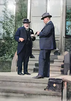 Battersby: Two Edwardian men on terrace
