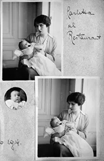 Knee: Edwardian mother and baby