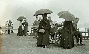 Porters: Edwardian passengers waiting to board a boat