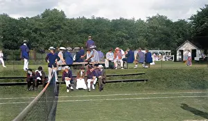 Edwardian tennis spectators