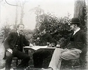 Edwardians: Edwardians Drinking Beer in a Garden