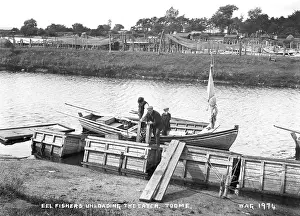 Toome: Eel Fishers Unloading the Catch. Toome
