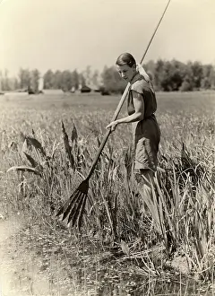 Spearing: Eel spearing on the Broads, 1932