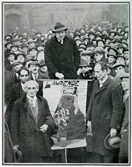 Burned: Effigy of Lawrence of Arabia burned