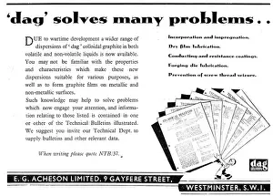 Colloidal: E.G.Acheson DAG Colloidal Graphic Lubricants 1946