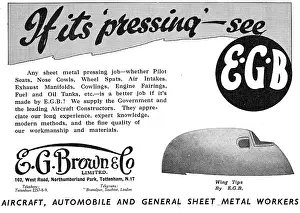 Presswork: E.G.Brown. Aircraft Sheet Metal & Presswork