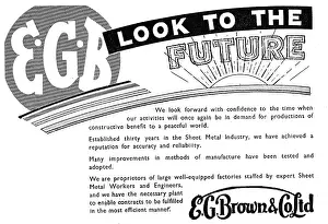 E.g.brown: E.G.Brown Sheet Metal Work 1943 Advert