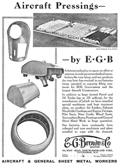 Pressings: E.G.Brown Tottenham. Aircraft Pressings By EGB