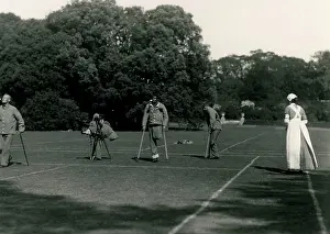Crutches: Egg & spoon race, Quex House garden