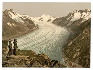 Eiger: Eggishorn, Grand Aletsch Glacier, with Jungfrau, Monch and E
