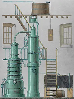 Americana: Egrot apparatus. Alcohol destillation. Exposition of Paris