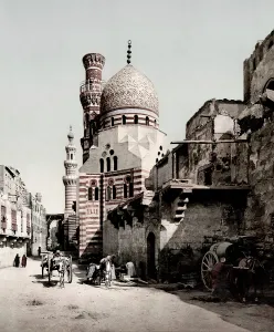 Photochrome: Egypt Cairo - mosque on way to the Citadel