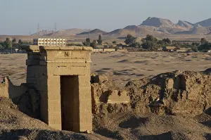 Portion: Egypt. Dendera. Temple of Hathor. Mud wall portion surroundi