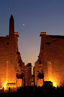 Illumination: Egypt. Luxor Temple. First Pylon
