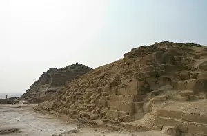 Pyramids: Egypt. Satellite pyramids of the Great Pyramid of Khufu or C
