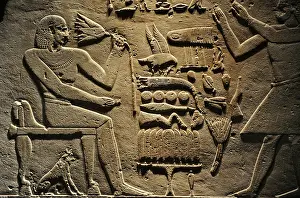 Lotus: Egypt. Stele of General Intef (Antef). Detail. Carlsberg Gly