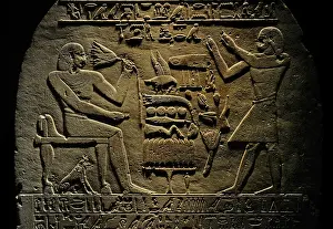 Lotus: Egypt. Stele of General Intef (Antef). Detail. Carlsberg Gly