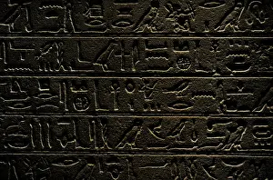 Lotus: Egypt. Stele of General Intef (Antef). Detail. Hieroglyphic