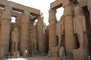 Luxor: Egypt. Temple of Luxor. First courtyard