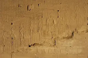 Disc: Egyptian Art. Dendera. Temple of Hathor. Deity in procession