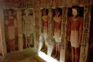 Polychromy: Egyptian Art. Necropolis of Saqqara. Mastaba. Room decorated