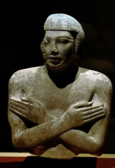 Torso: Egyptian Art. Upper Part of a statue representing a man call