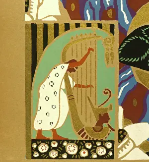 Borders: Egyptian design with abstract borders
