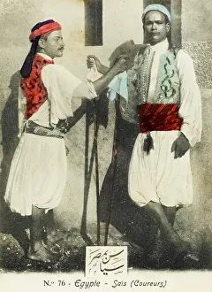 Sashes: Two Egyptian Footmen