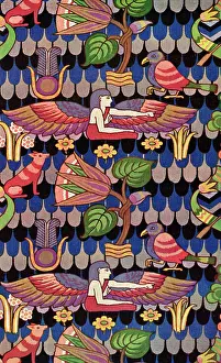 Cretonne: Egyptian pattern for fabric
