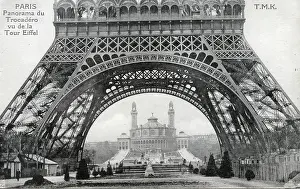 Unattributed: The Eiffel Tower (base), Paris, France