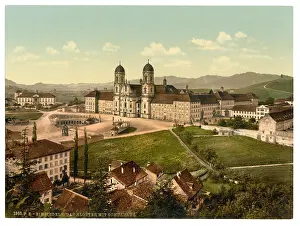 Schoolhouse: Einsiedeln, schoolhouse and monastery, Lake Lucerne, Switzer