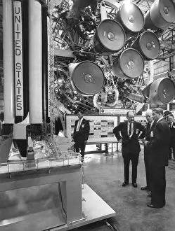 Dedicate: Eisenhower and Director Werhner von Braun talk