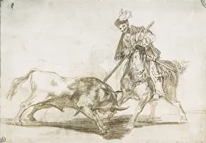 Spearing: El Cid spearing another bull