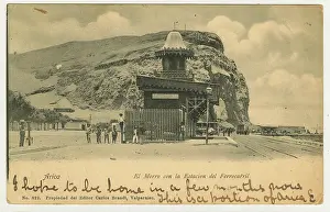 Morro: El Morro and railway station, Arica, Chile, South America