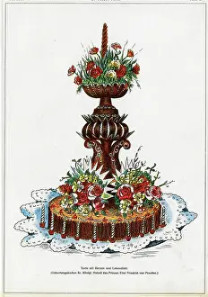 Cakes: Elaborate cake display