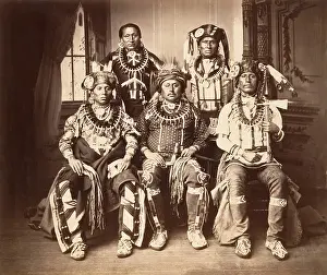 Moccasins: Elaborately dressed Otoe delegation of five
