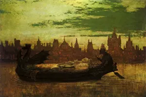 Elaine: Elaine, by Atkinson Grimshaw