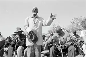 Incorporation: Elder speaking at a kgotla protesting the incorporation