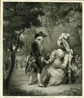 Breeches: Elderly white man propositioning a black lady