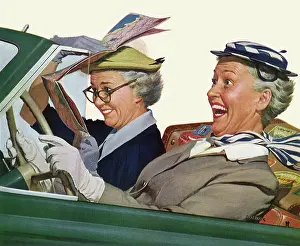 Seniors: Elderly Women go for a Joyride
