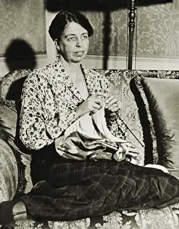 Reformers: Eleanor Roosevelt knitting in the Governor's