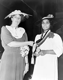 Bestowed: Eleanor Roosevelt presents the Spingarn ?