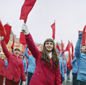 Parading: ?elebration of the 58th anniversary of the Great