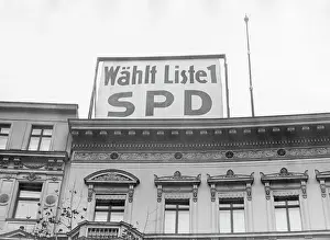 Canvassing: Election advertising of the SPD for the Reichstag